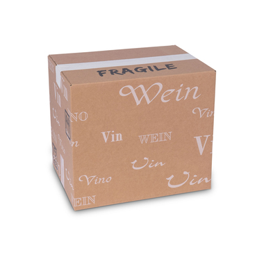 Boîte pliante "Trans-Scripto" à compartiments pour 12x bouteilles de 0.75l avec hauteur de bouteille 292mm & Ø85mm