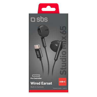 Écouteurs semi intra-auriculaires avec boutons multifonctions pour écouter de la musique sur votre smartphone avec port USB-C.