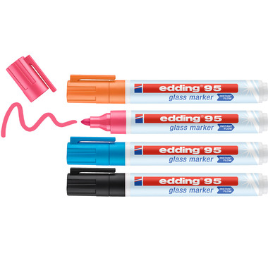 EDDING Glassboardmarker 95 1.5-3mm 95-E4-001 4 pcs. ass.