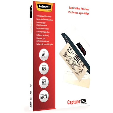 FELLOWES Pochettes à plastifier A4 5328502 mat, 125my 100 pcs.