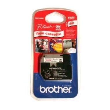 PTOUCH Nastro, non lam. rosso/bianco M-K232BZ per PT-65/75/85/110 8m x 12 mm