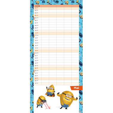 HEYE Familienplaner Minions 2025 22755+25 DE 21x45cm