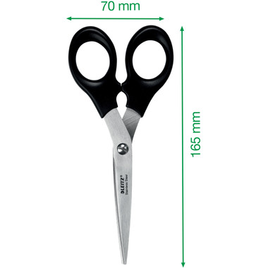 LEITZ Edelstahl Schere 16.5cm 5423-00-95 schwarz