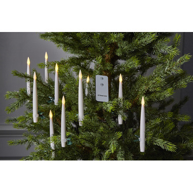 STAR TRADING Candele LED Paulina 15.5cm 12.064-65 bianco, Remote 10 pezzi