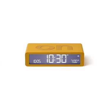 Lexon Flip Classic Yellow Digital Alarm Clock