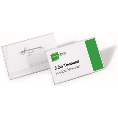 DURABLE Namensschilder 860819 mit Nadel 40x75mm 10 Stk.