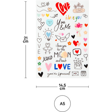 I AM CREATIVE Rub on Sticker A5 4010.6 Liebe