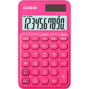 CASIO Calculatrice SL310UCRD 10 chiffres rouge