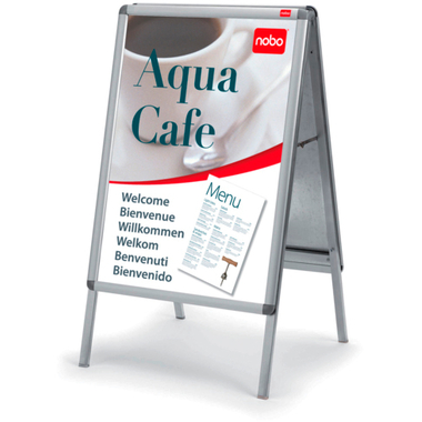NOBO Plakatständer A1 1902206 656x75x1145mm silber