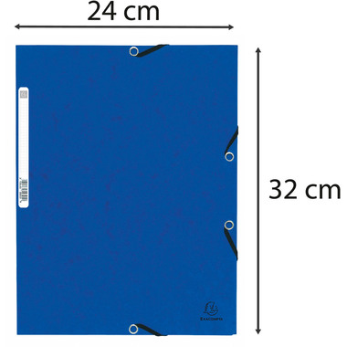 EXACOMPTA Gummibandmappe A4+ 55302E blau manila