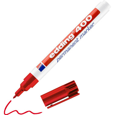 EDDING Permanent Marker 400 -1mm 400-2 rot