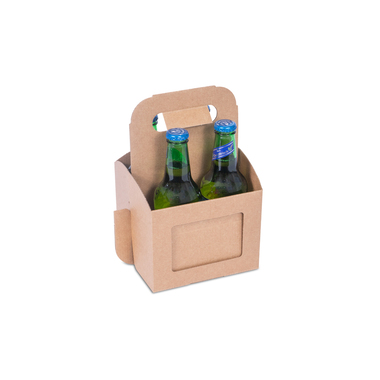 Bierträger mit Dokumentenfach für 4x 0.33l Flaschen mit Flaschenhöhe 250mm & Ø72mm