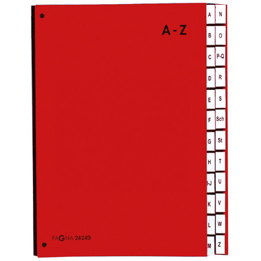 PAGNA Pultordner Color A4 24249-01 rot A-Z