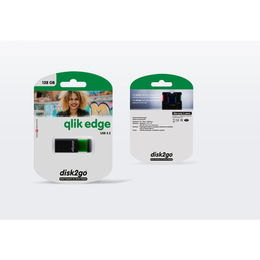 DISK2GO USB-Stick qlik edge 128GB 30006724 USB 3.0