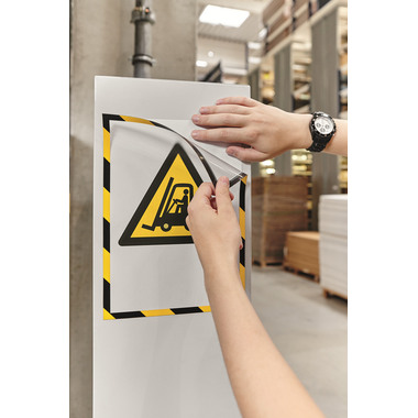 MAGNETOPLAN Cornice calamita magnetofix A3 1131342 SAFETY, giallo/nero 5 pezzi