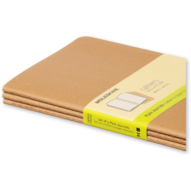 MOLESKINE Quaderno Cahier A5 500-7 in bianco, natur 3 pezzi