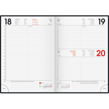 BRUNNEN Calendrier 2027 1079561037 1J/1P bleu ML A5