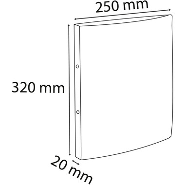 EXACOMPTA Carteletta ad anelli 2.0cm 542555E rosso, elastico, 2-anelli A4