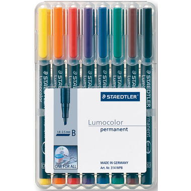 STAEDTLER Lumocolor permanent B 314 WP8 8 colori ass.