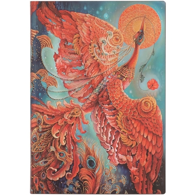 PAPERBLANKS Notizbuch Feuervogel Midi FB8211-8 liniert 176 Seiten