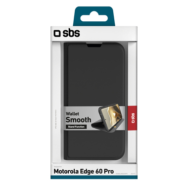 Black book-style cover for Motorola Edge 60 Pro | SBS