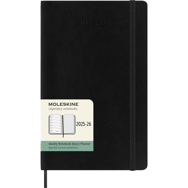 MOLESKINE Agenda settimanale note 25/26 8056999275426 18M foderato SC nero 13x21cm