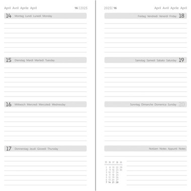 SIMPLEX Agenda Simply 2025 6950J3.25 1S/2P lime ML 8.4x15.3cm