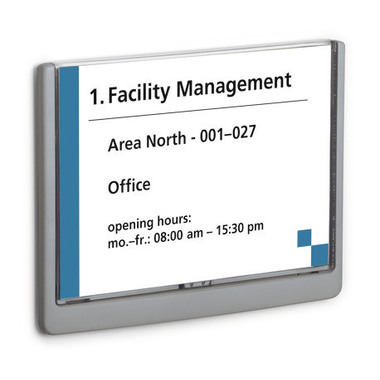 DURABLE Targa per porte Click Sign A5 486637 grafite, plastica 210x148.5mm