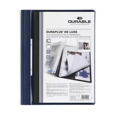 DURABLE Doss.présent. DURAPLUS DE LUXE 258907 pour 200 flls. A4 bleu foncé
