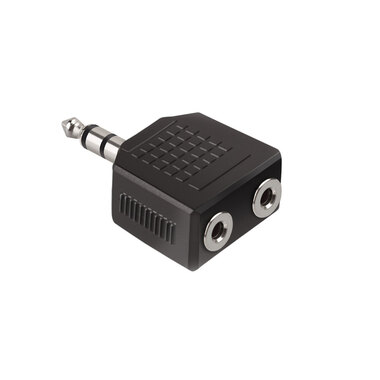 Répartiteur audio Jack 3,5 mm mâle vers 2 Jack 3,5 mm femelle stéréo, noir