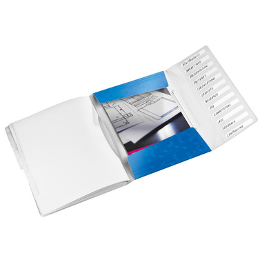 LEITZ Dossier archivio WOW PP A4 46340036 blu 12 scomp.