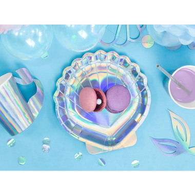 PARTYDECO Caketopper 18.5cm TPP43-017 Sirena, conchiglia 6 pezzi