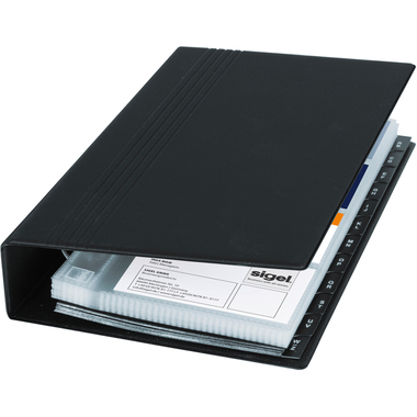 SIGEL Class. cartes visite 265x147mm VZ300 A-Z pour 200 cartes
