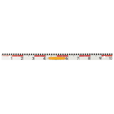 SIECO Wandtafellineal 100cm 332100 weiss, mit Griff