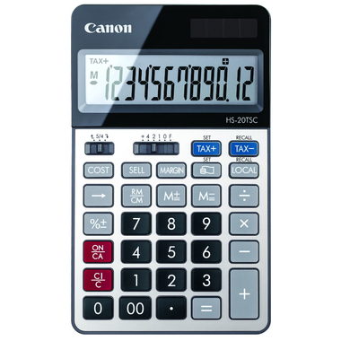 CANON Calculatrice HS-20TSC HS-20TSC 12 chiffres argent/noir