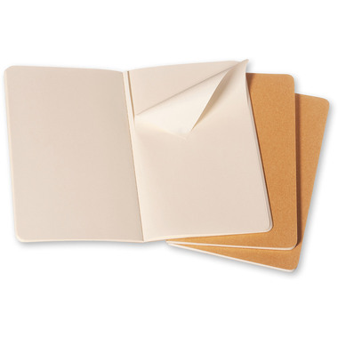 MOLESKINE Cahier A5 500-7 en blanc, natur 3 pcs.