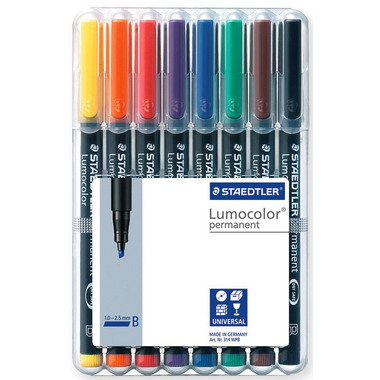 STAEDTLER Lumocolor permanent B 314 WP8 8 colori ass.