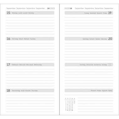 SIMPLEX Agenda Ladytimer 2025 40530.25 1S/2P Hearts ML 8.7x15.3cm