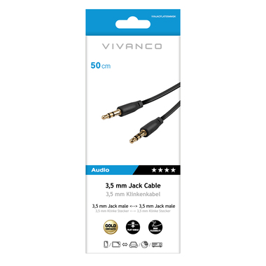Cavo audio Jack 3,5 mm maschio-maschio |  Vivanco