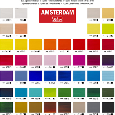 AMSTERDAM Standard Series Acryl Set 17820448 General Selection 48X20ml