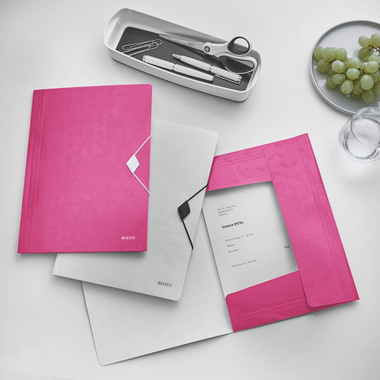 LEITZ Gummibandmappe WOW A4 45990023 pink für 150 Blatt