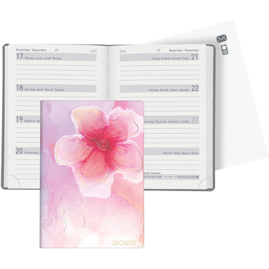 BIELLA Agenda Memento Trend 2025 825413750025 1S/2P Flower ML 10.1x14.2cm
