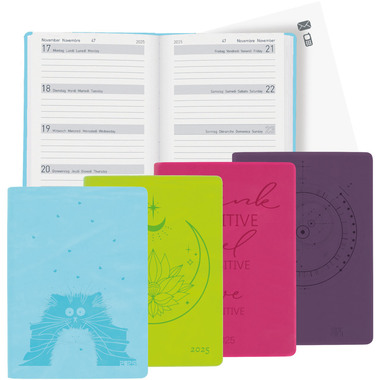 BIELLA Agenda Memento 2025 825715060025 1S/2P bleuclair ML 10.1x14.2cm