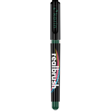 KARIN Real Brush Pen 0.4mm 33Z343 Pigment, noir olive