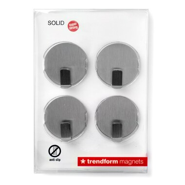 TRENDFORM Gancio a calamita SOLID MM4615 4 pezzi, inox