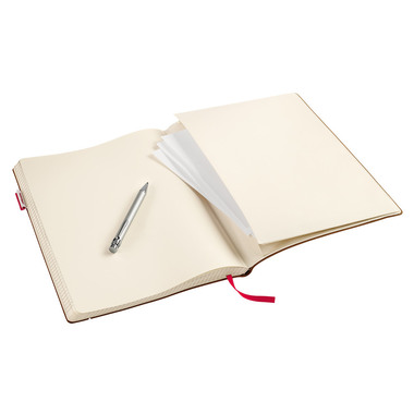 TRANSOTYPE senseBook RED RUBBER A4 75020402 quadr., L, 135 fogli beige