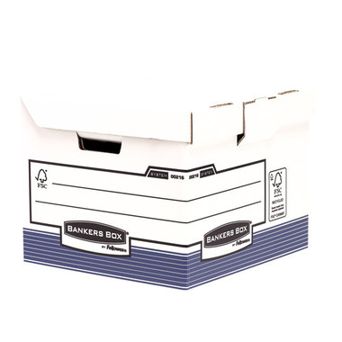 FELLOWES BankersBox Flip Top Cube 0021601 blanc/bleu 350x280x350mm