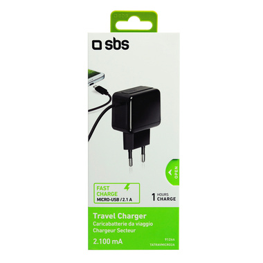 Reiseladegerät 2100 mAh mit Micro-USB-Stecker