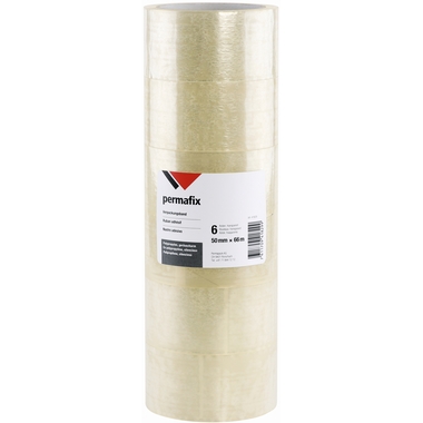 PERMAFIX Verpackungsband 41829 Transparent 50mmx66m 6Rollen