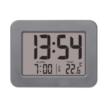TFA Dostmann Digital Alarm Clock Grey